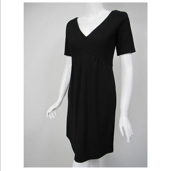 Lisa Perry Knit Wool V-Neck Empire Waist Dress - Picture 5 of 5